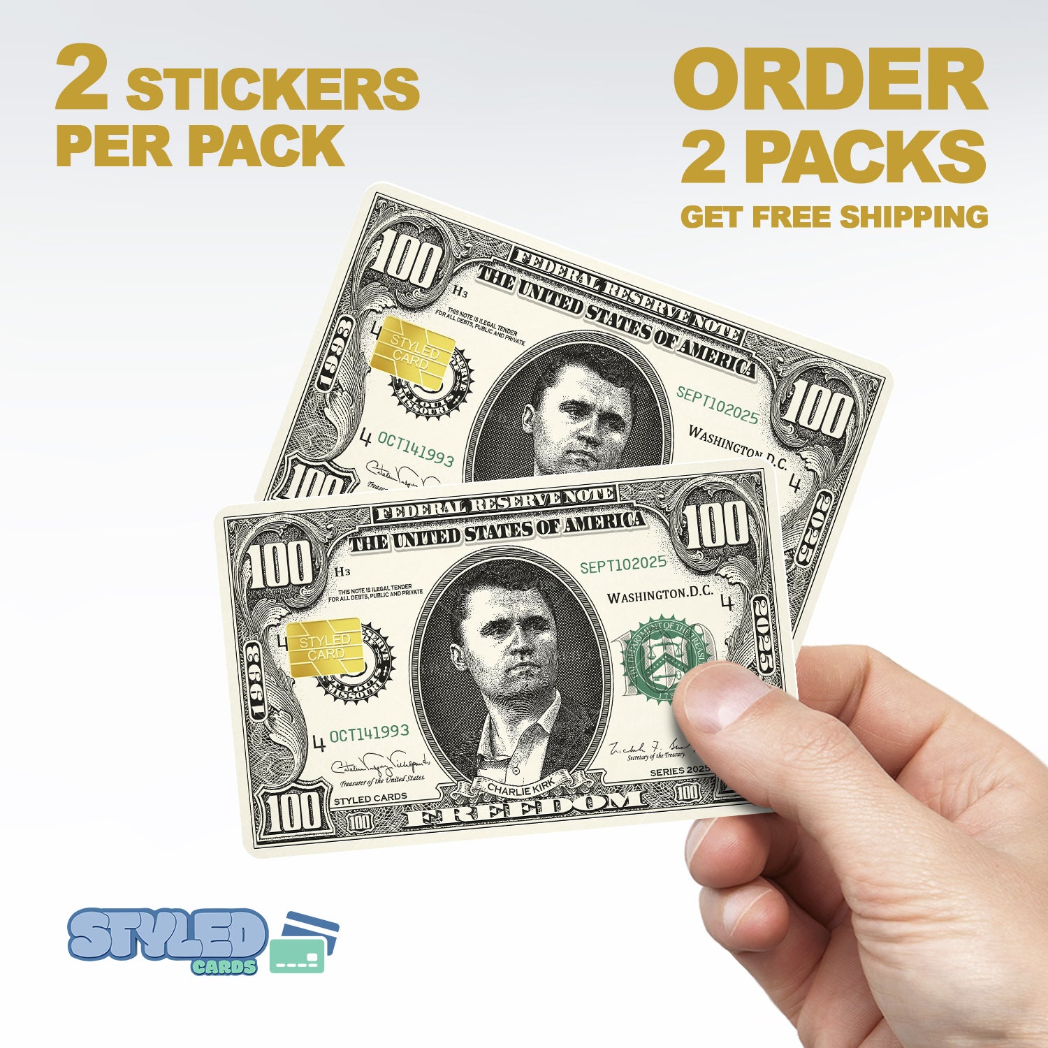 charle kirk debit card stickers - Styledcards