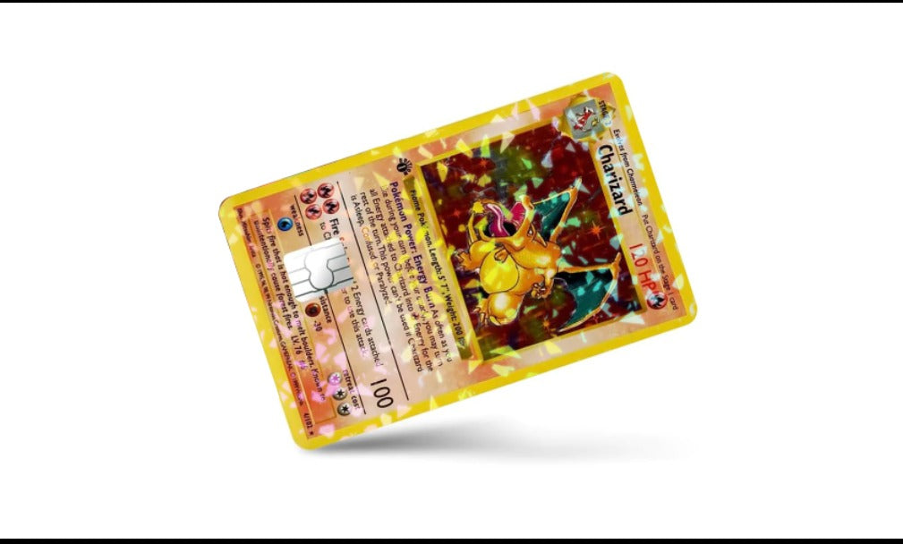 holographic charizard debit card skin - Styledcards