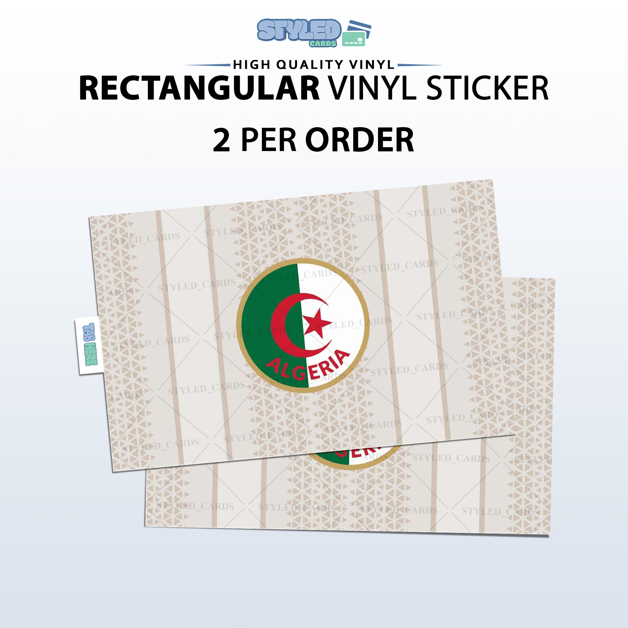 Soccer Card Vinyl Sticker Set (2 Pack) | Premium Rectangular Vinyl Decals - Styledcards
