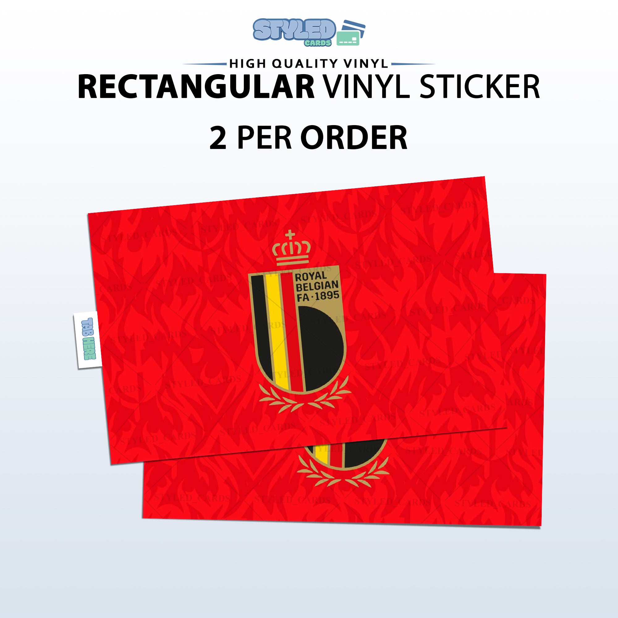 Soccer Card Vinyl Sticker Set (2 Pack) | Premium Rectangular Vinyl Decals - Styledcards