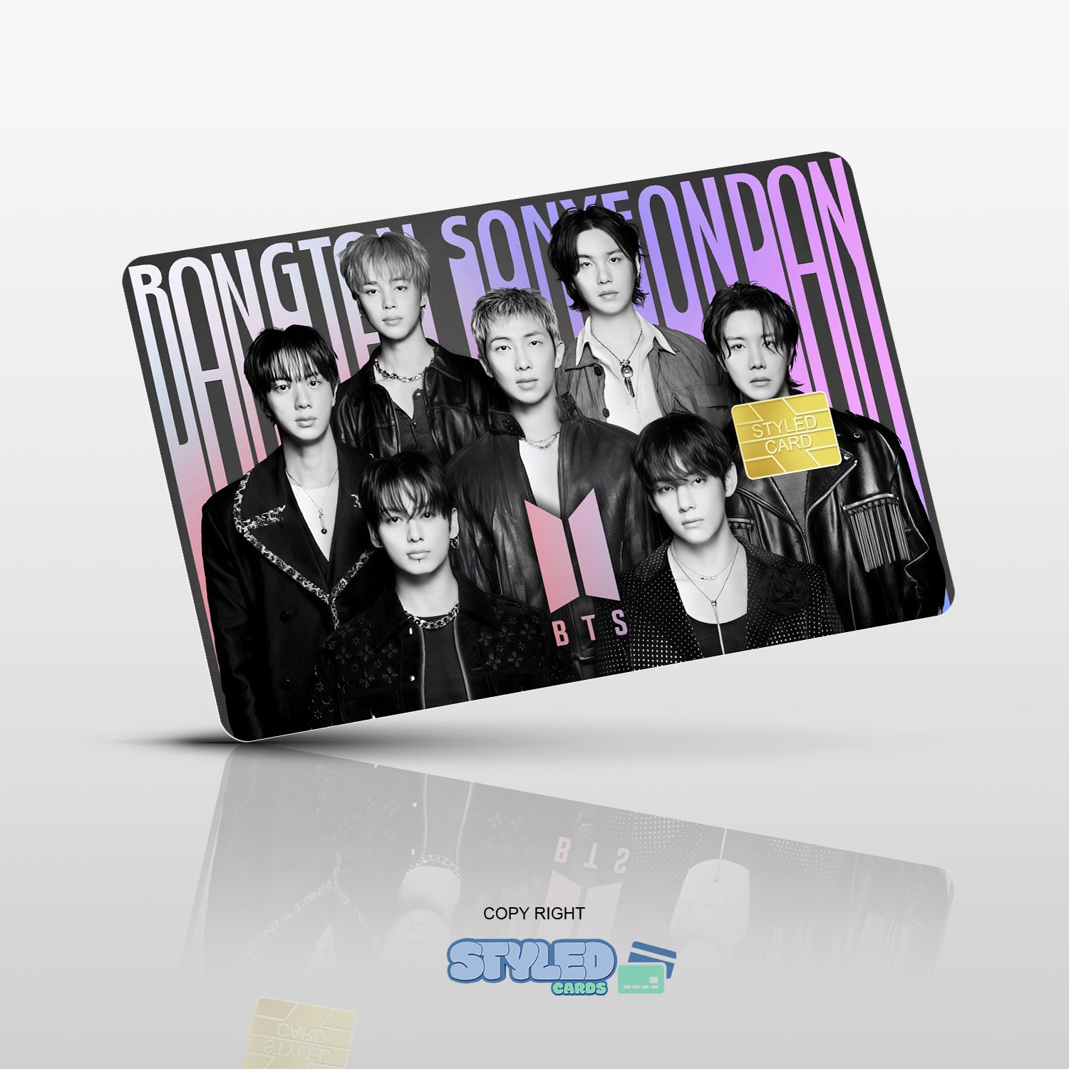BTS Rectangular Vinyl Stickers - Styledcards