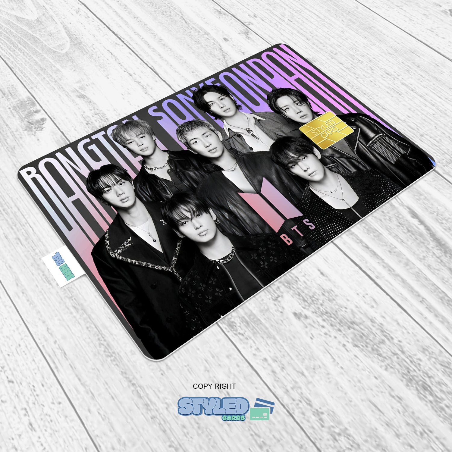 BTS Rectangular Vinyl Stickers - Styledcards