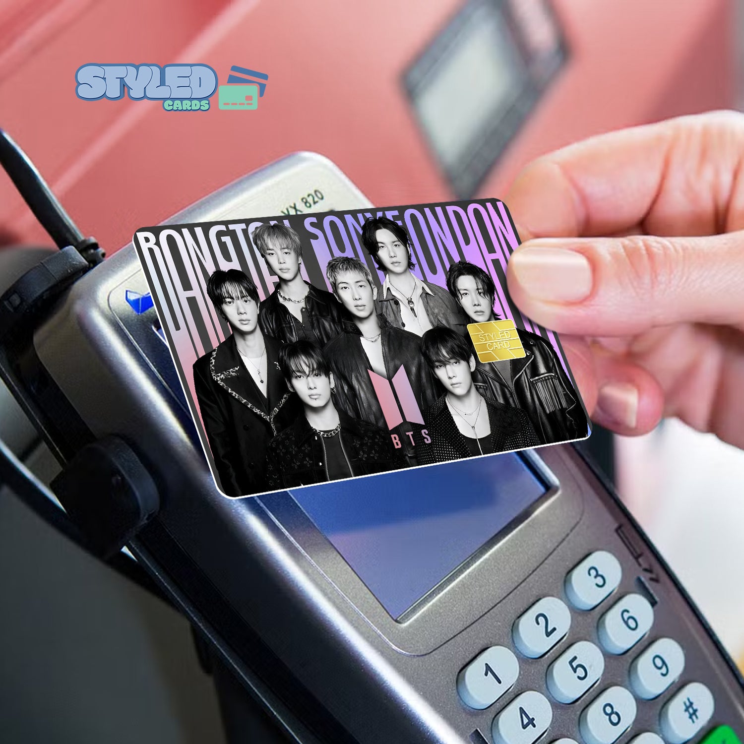 BTS Rectangular Vinyl Stickers - Styledcards