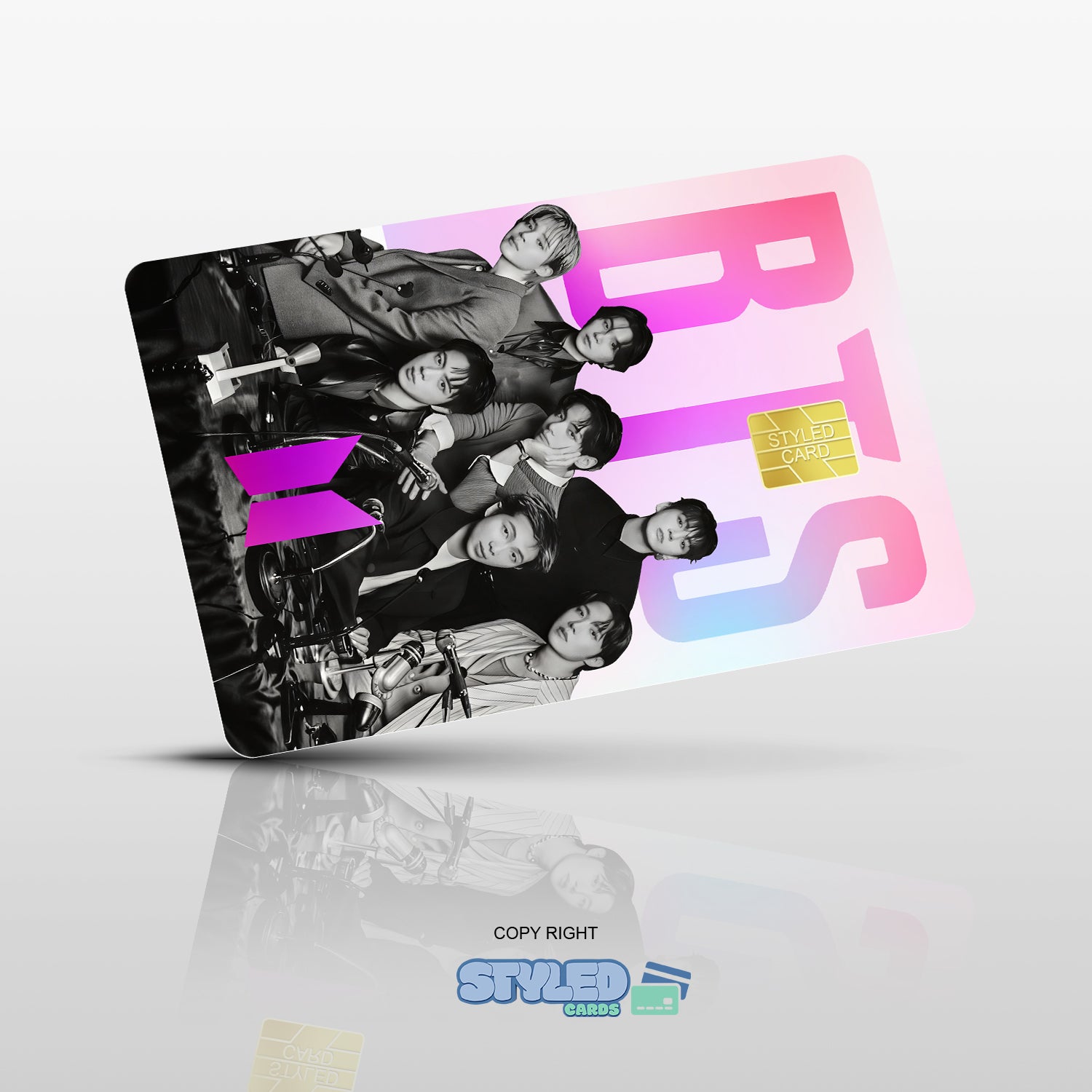 BTS Rectangular Vinyl Stickers - Styledcards