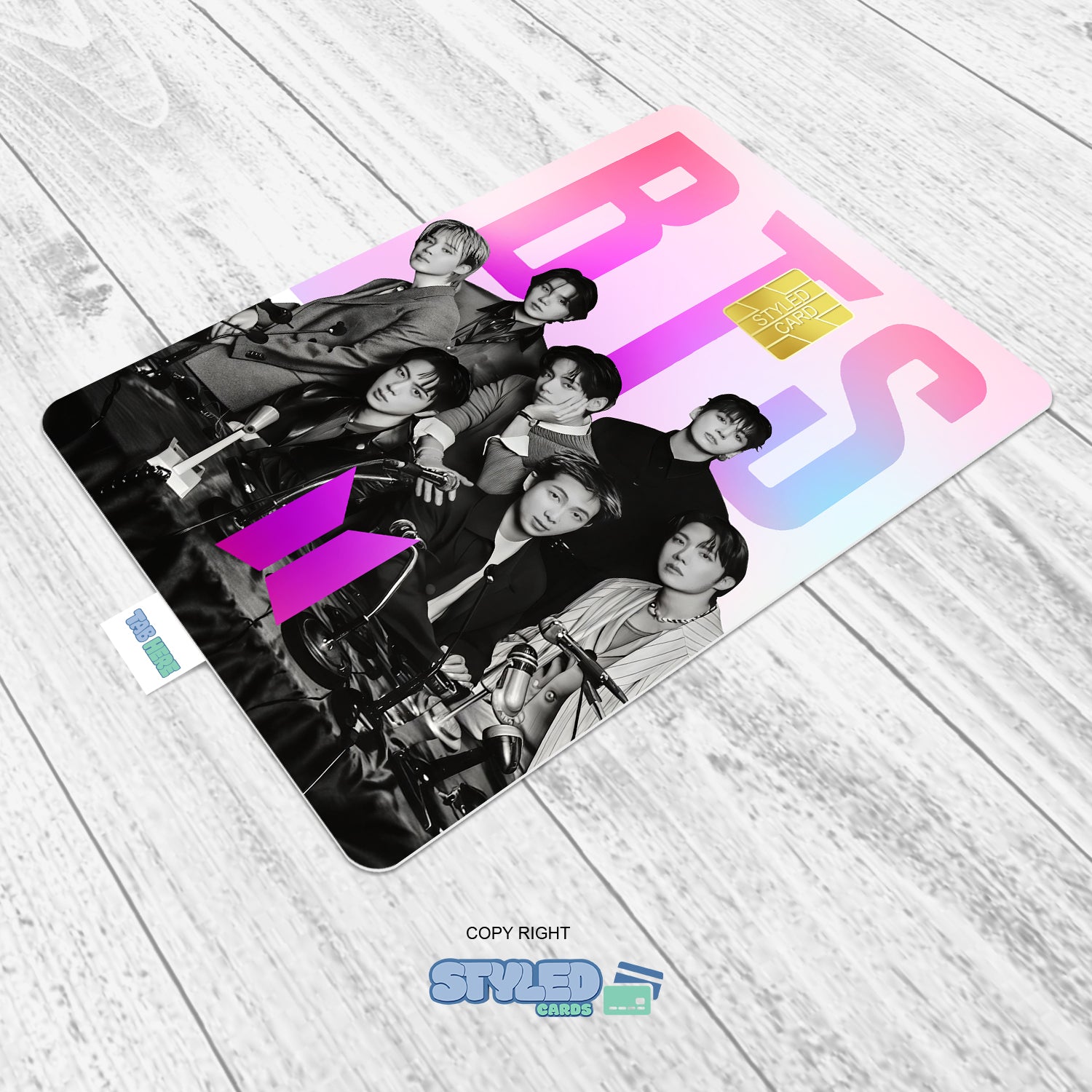BTS Rectangular Vinyl Stickers - Styledcards