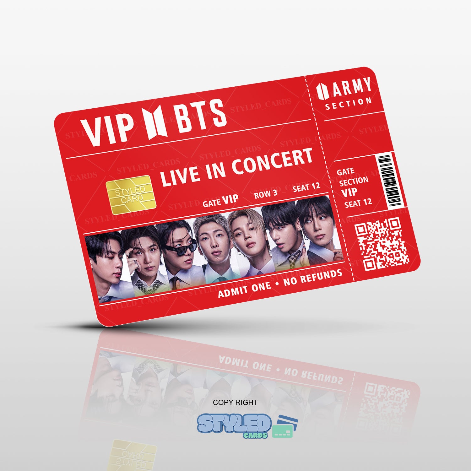 BTS Rectangular Vinyl Stickers - Styledcards