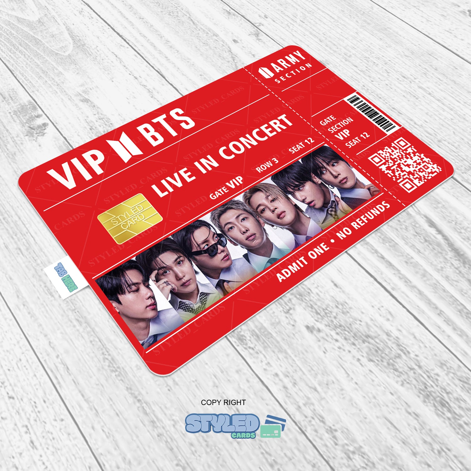 BTS Rectangular Vinyl Stickers - Styledcards