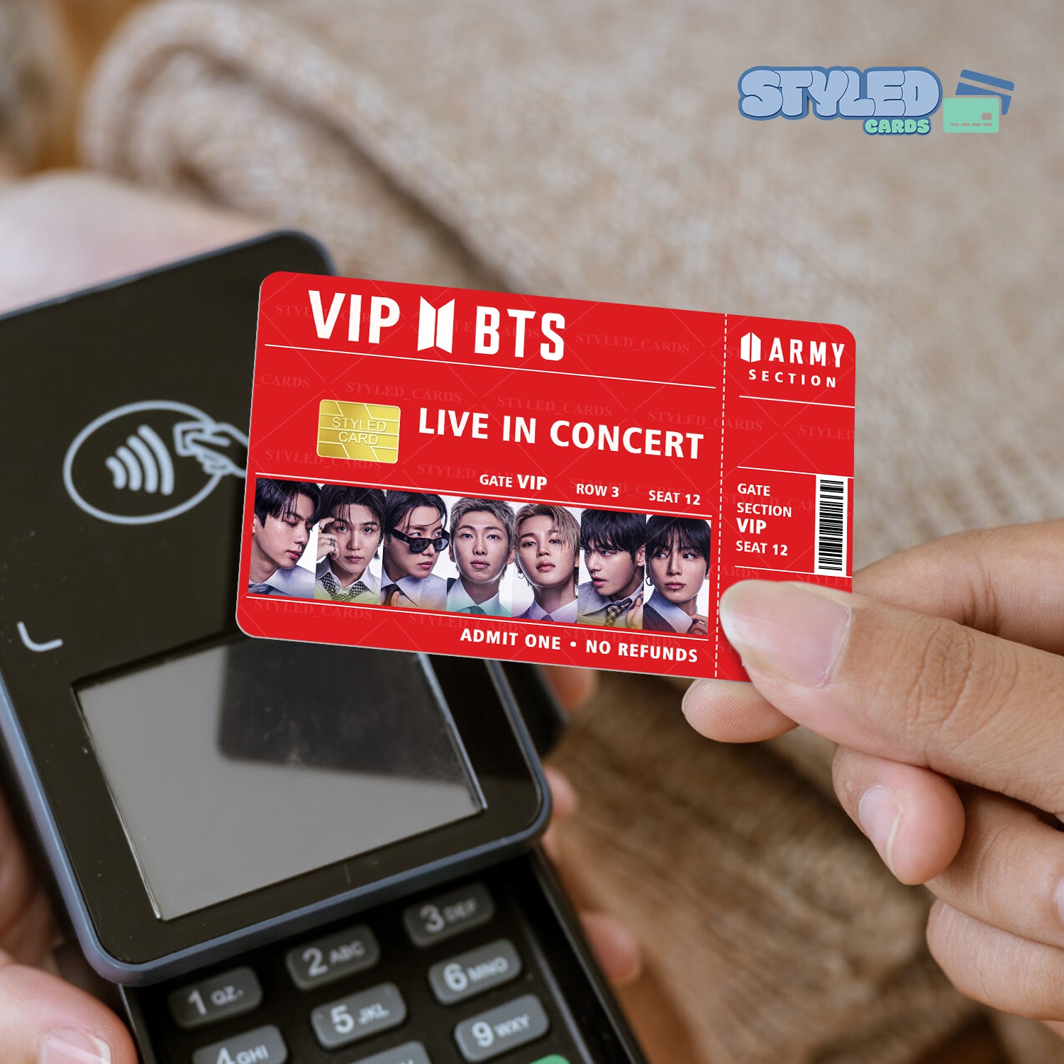 BTS Rectangular Vinyl Stickers - Styledcards