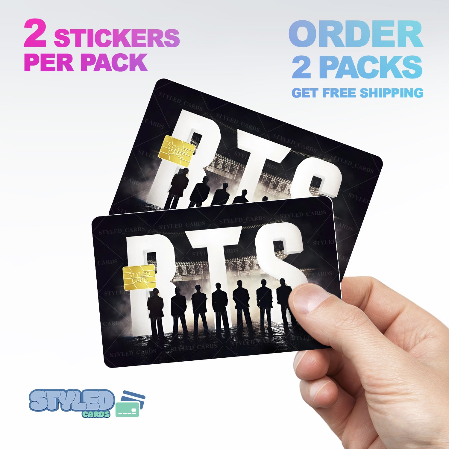 BTS Rectangular Vinyl Stickers - Styledcards
