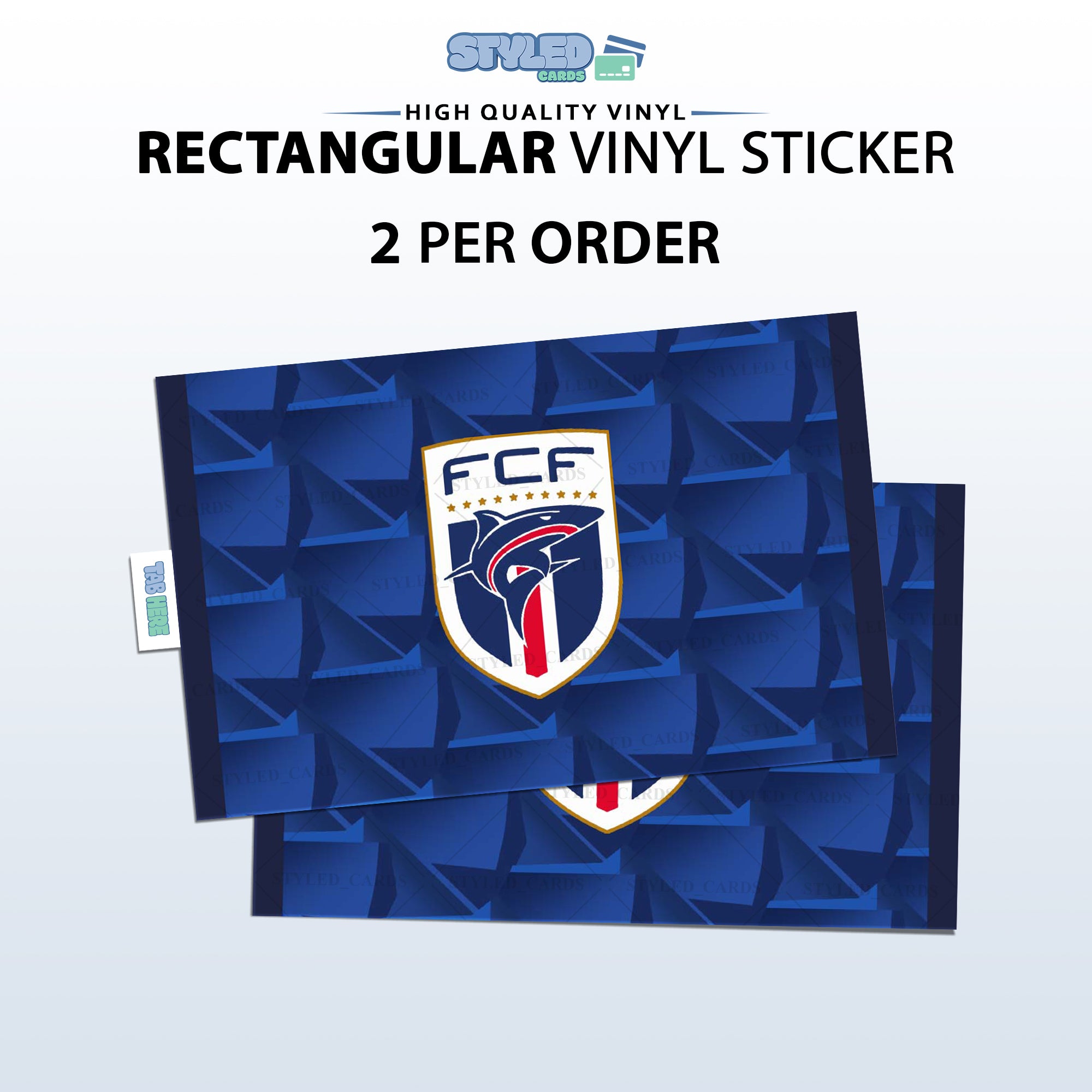 Soccer Card Vinyl Sticker Set (2 Pack) | Premium Rectangular Vinyl Decals - Styledcards