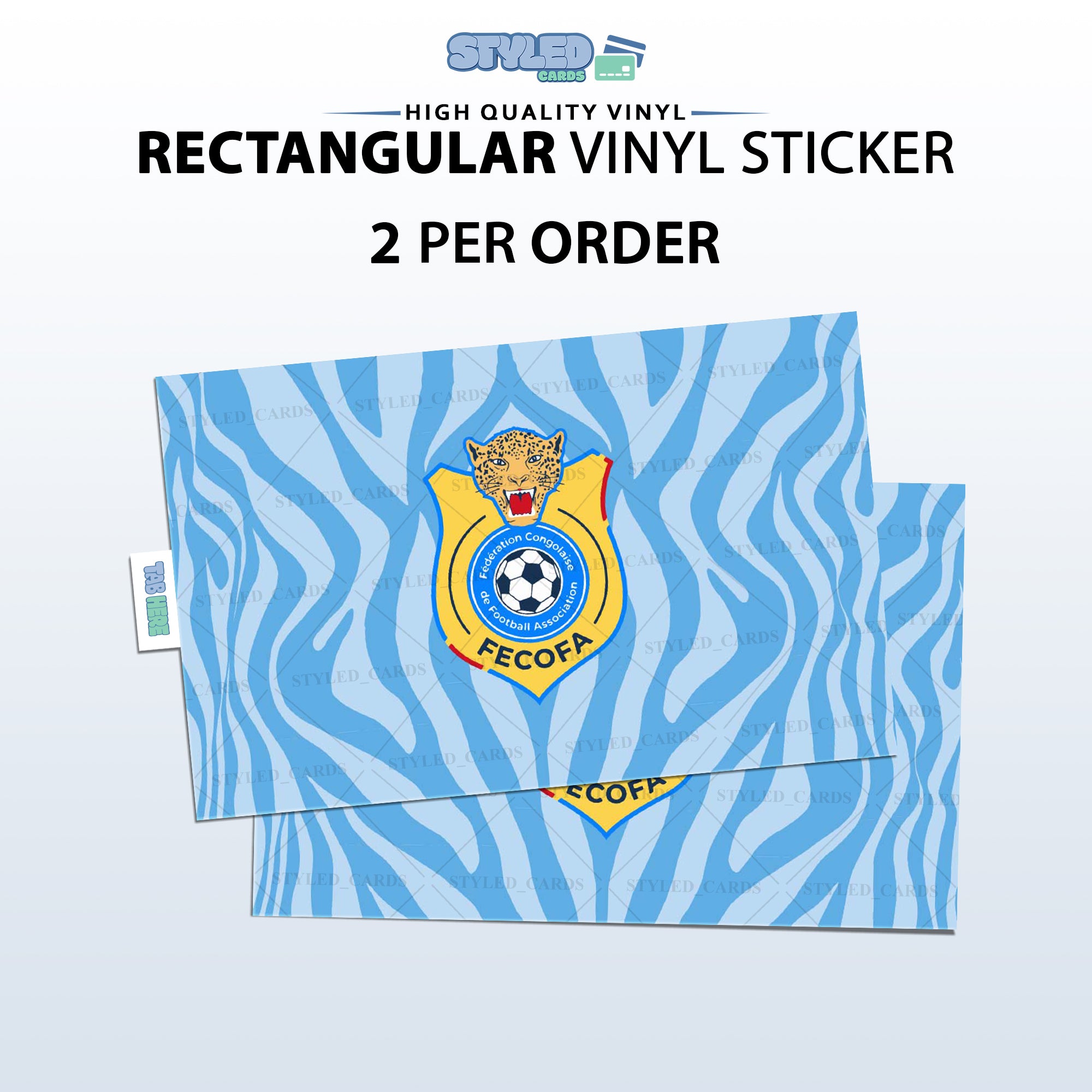 Soccer Card Vinyl Sticker Set (2 Pack) | Premium Rectangular Vinyl Decals - Styledcards