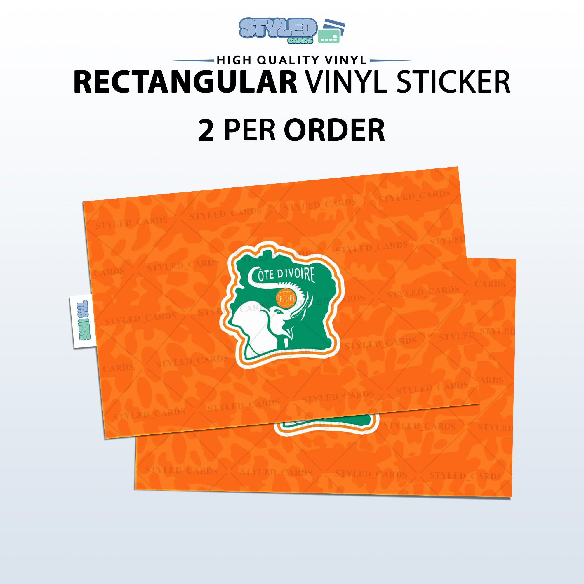 Soccer Card Vinyl Sticker Set (2 Pack) | Premium Rectangular Vinyl Decals - Styledcards