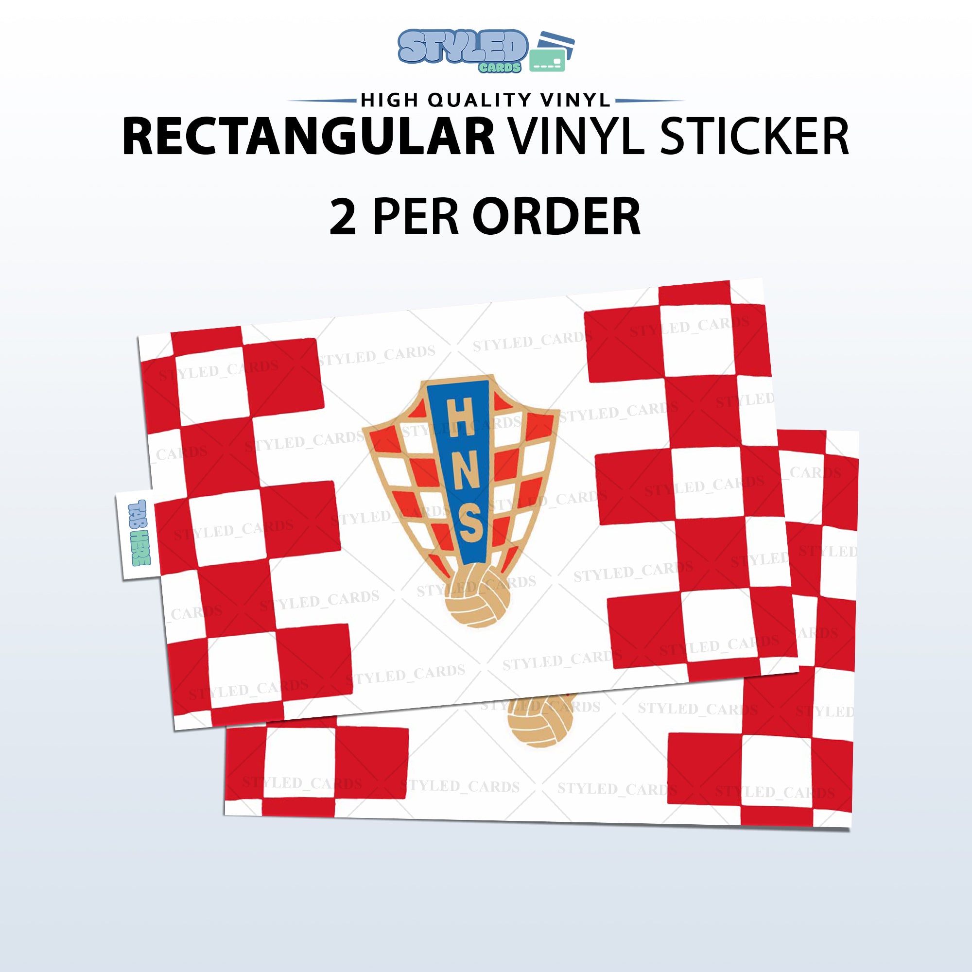 Soccer Card Vinyl Sticker Set (2 Pack) | Premium Rectangular Vinyl Decals - Styledcards
