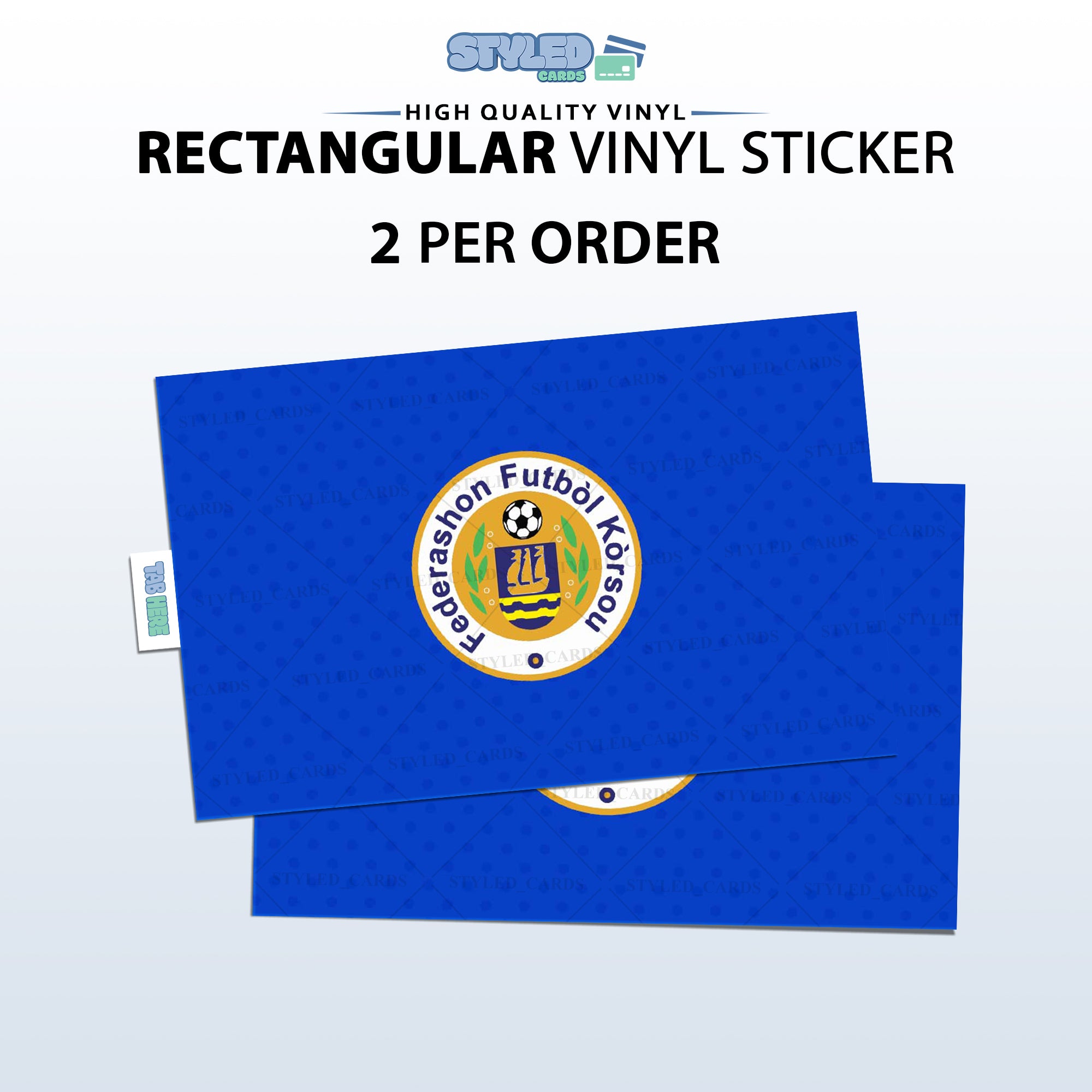 Soccer Card Vinyl Sticker Set (2 Pack) | Premium Rectangular Vinyl Decals - Styledcards