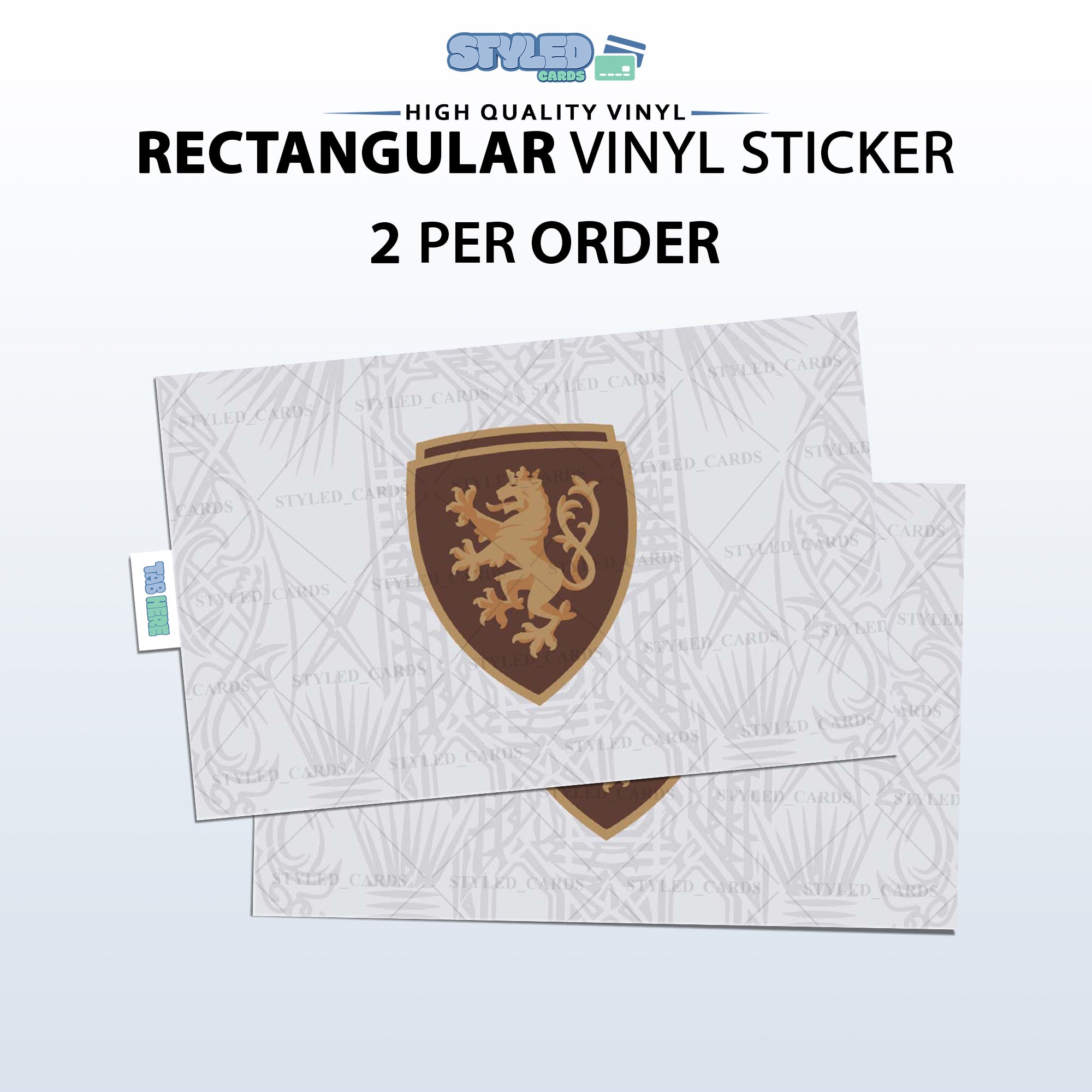 Soccer Card Vinyl Sticker Set (2 Pack) | Premium Rectangular Vinyl Decals - Styledcards