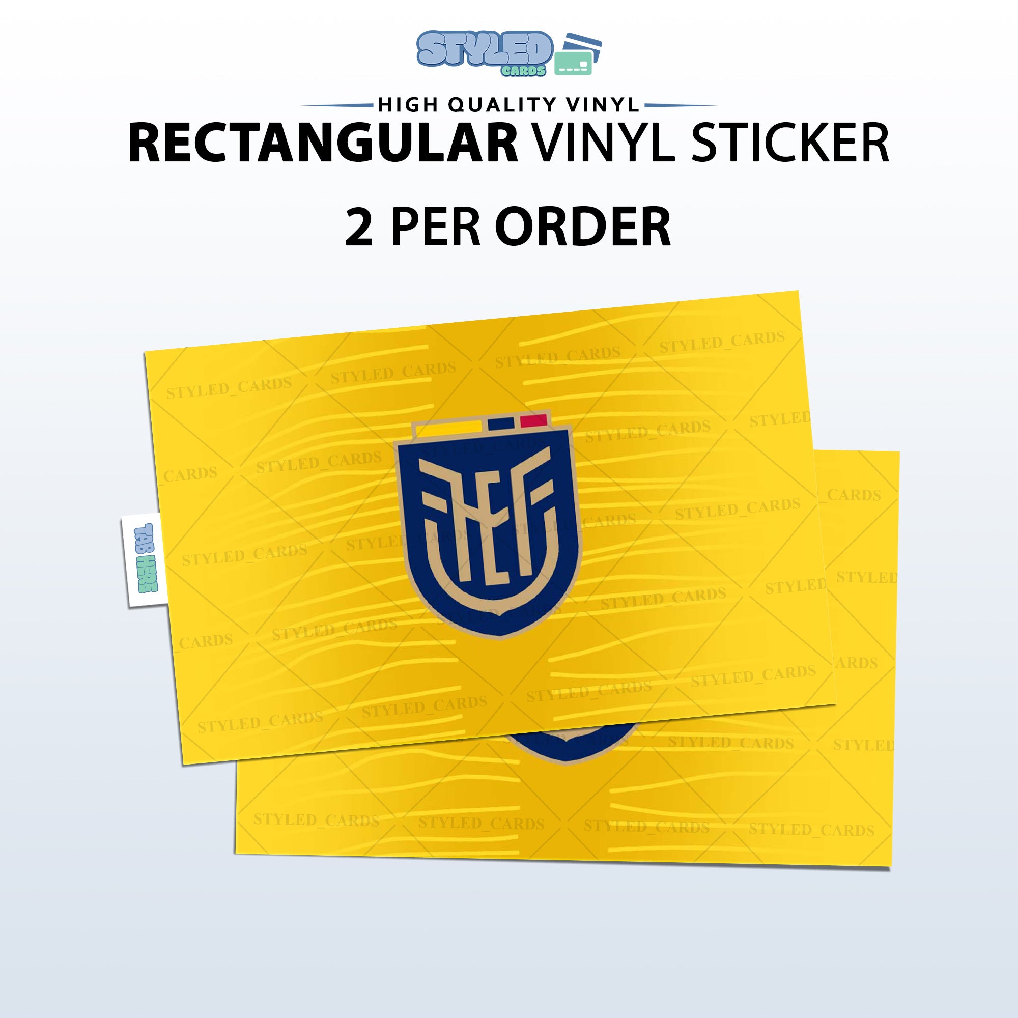 Soccer Card Vinyl Sticker Set (2 Pack) | Premium Rectangular Vinyl Decals - Styledcards