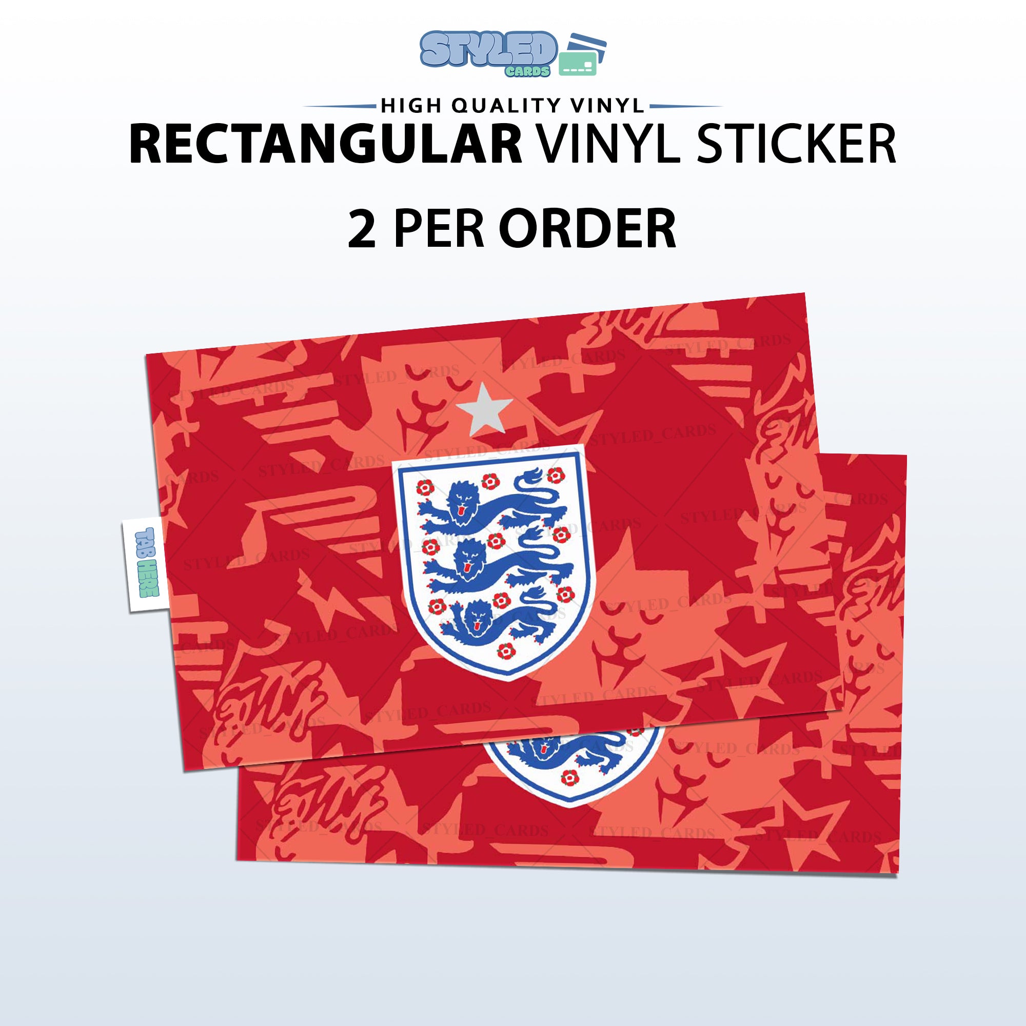 Soccer Card Vinyl Sticker Set (2 Pack) | Premium Rectangular Vinyl Decals - Styledcards