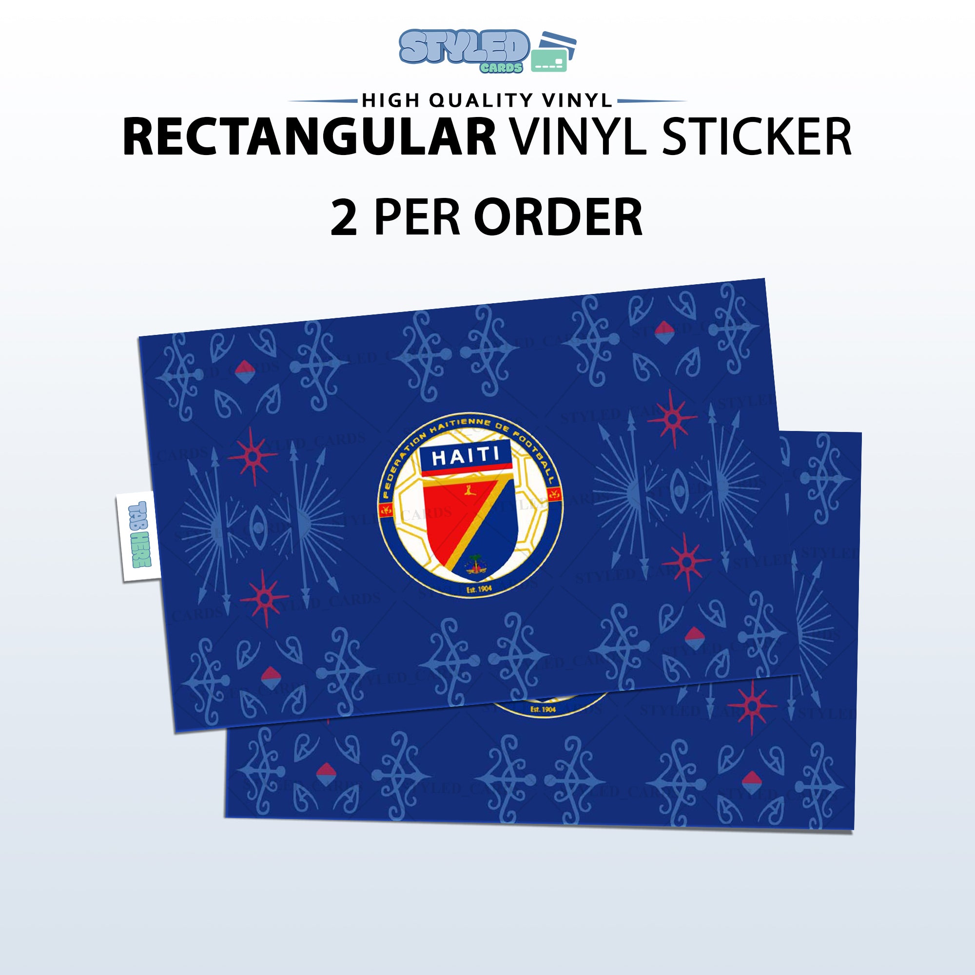 Soccer Card Vinyl Sticker Set (2 Pack) | Premium Rectangular Vinyl Decals - Styledcards