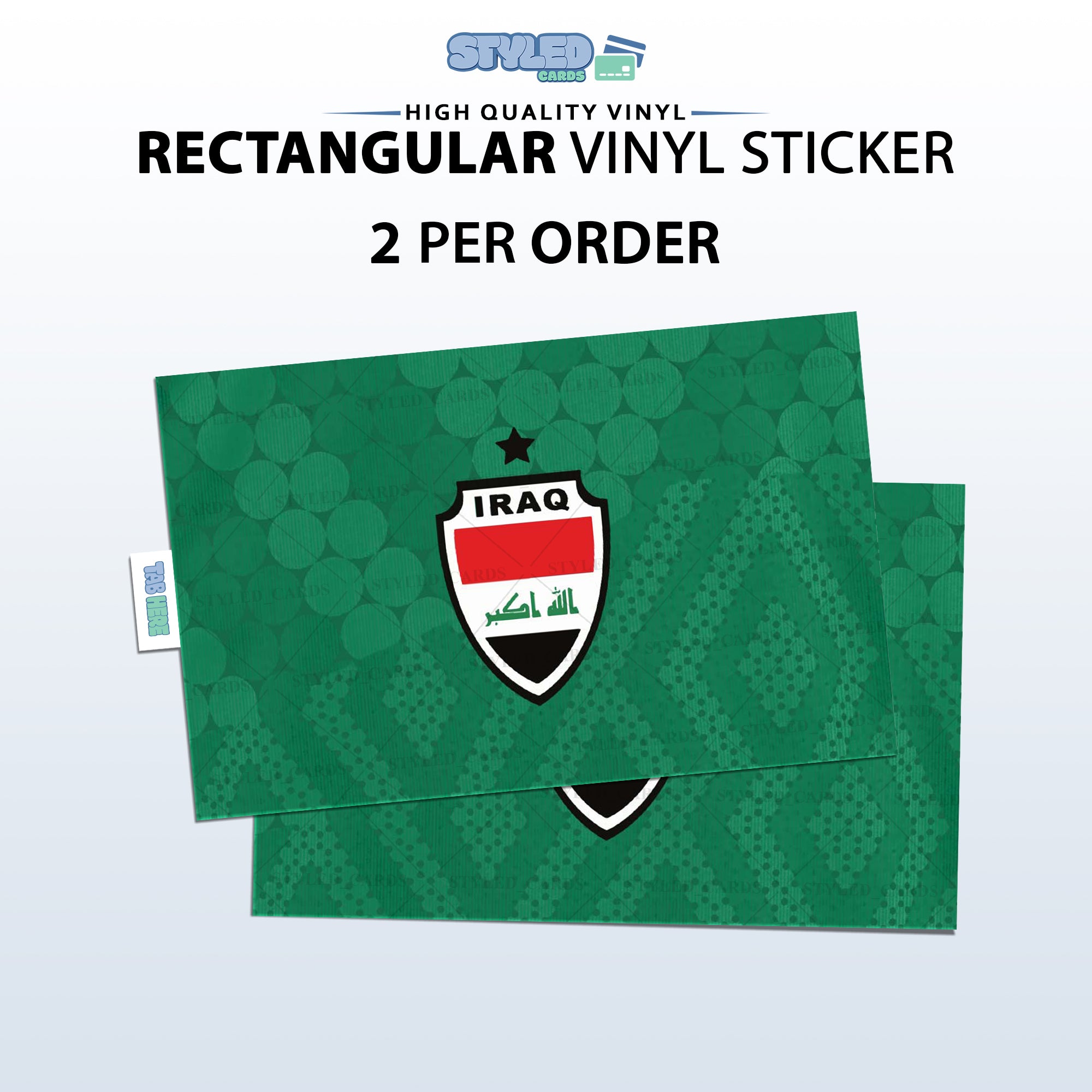 Soccer Card Vinyl Sticker Set (2 Pack) | Premium Rectangular Vinyl Decals - Styledcards
