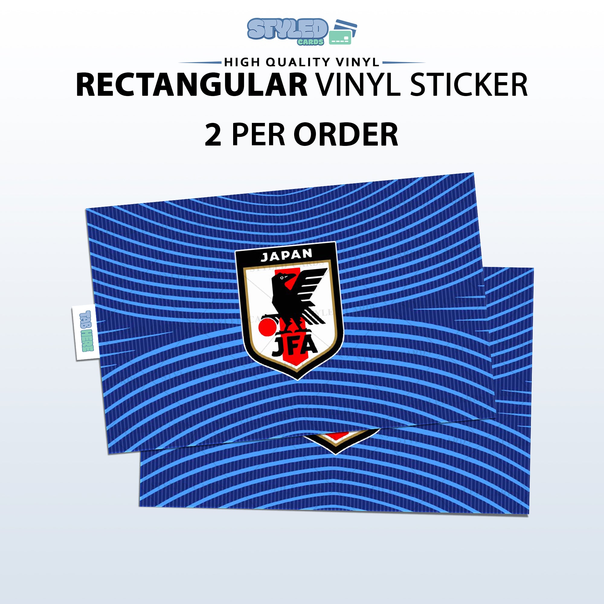 Soccer Card Vinyl Sticker Set (2 Pack) | Premium Rectangular Vinyl Decals - Styledcards