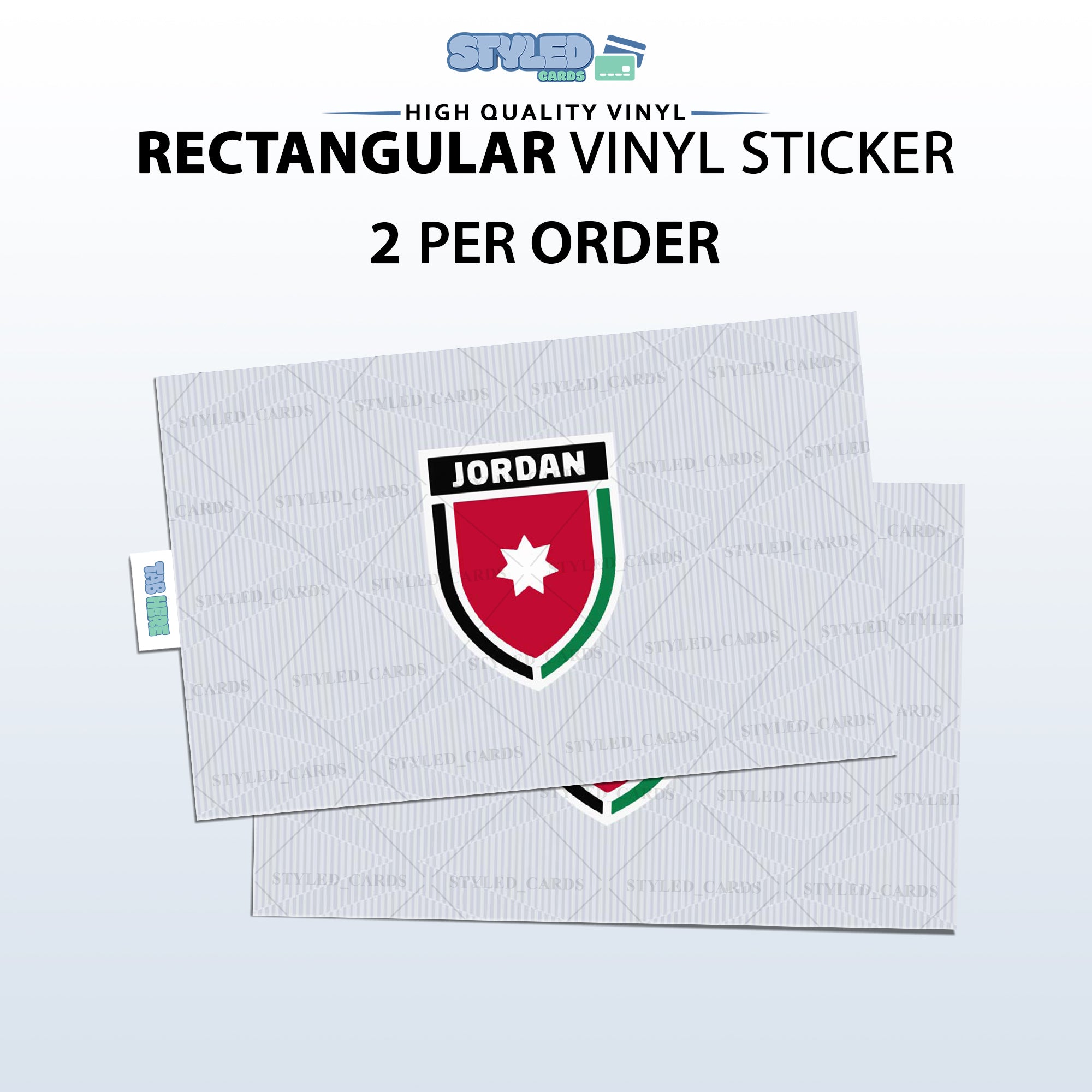 Soccer Card Vinyl Sticker Set (2 Pack) | Premium Rectangular Vinyl Decals - Styledcards