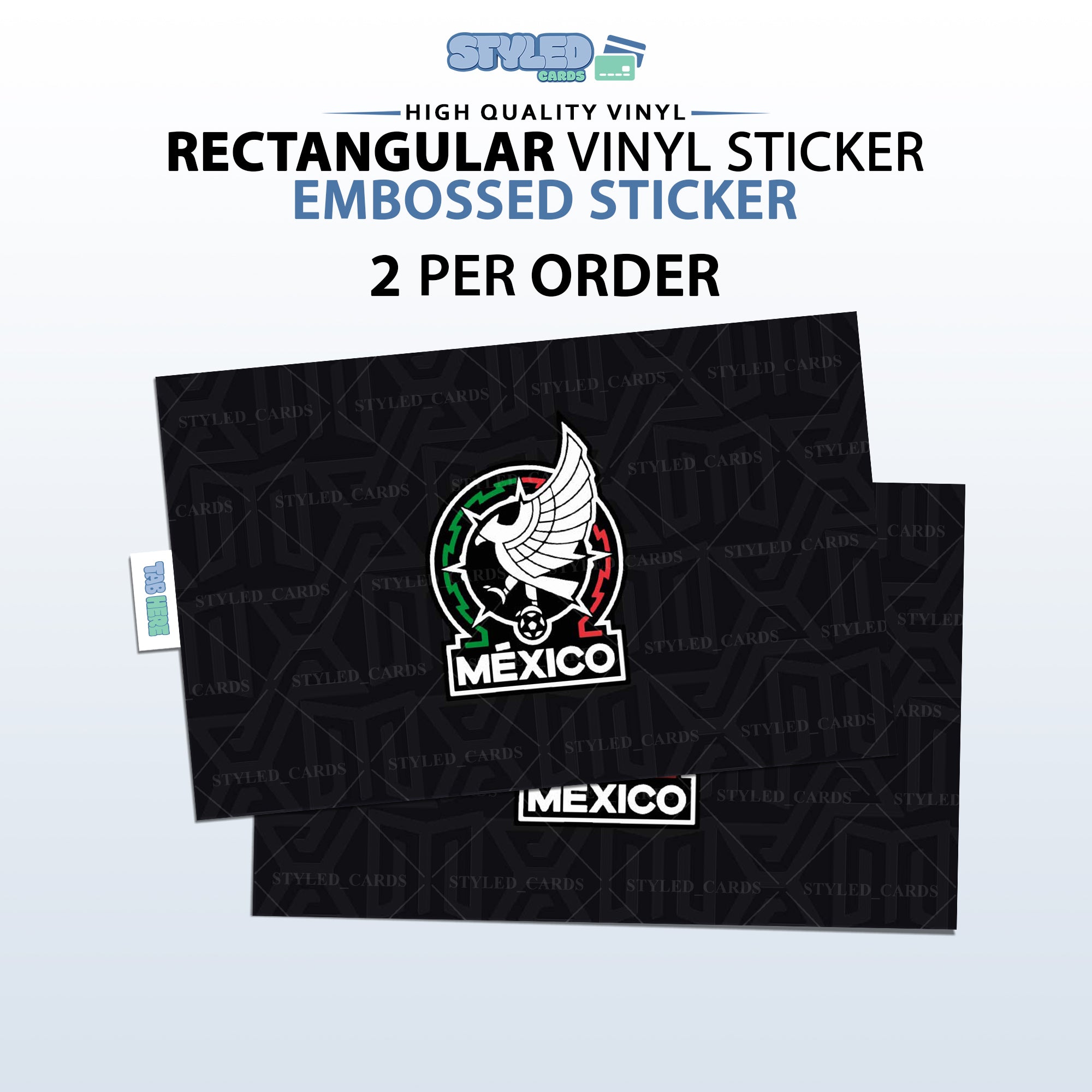 Soccer Card Vinyl Sticker Set (2 Pack) | Premium Rectangular Vinyl Decals - Styledcards