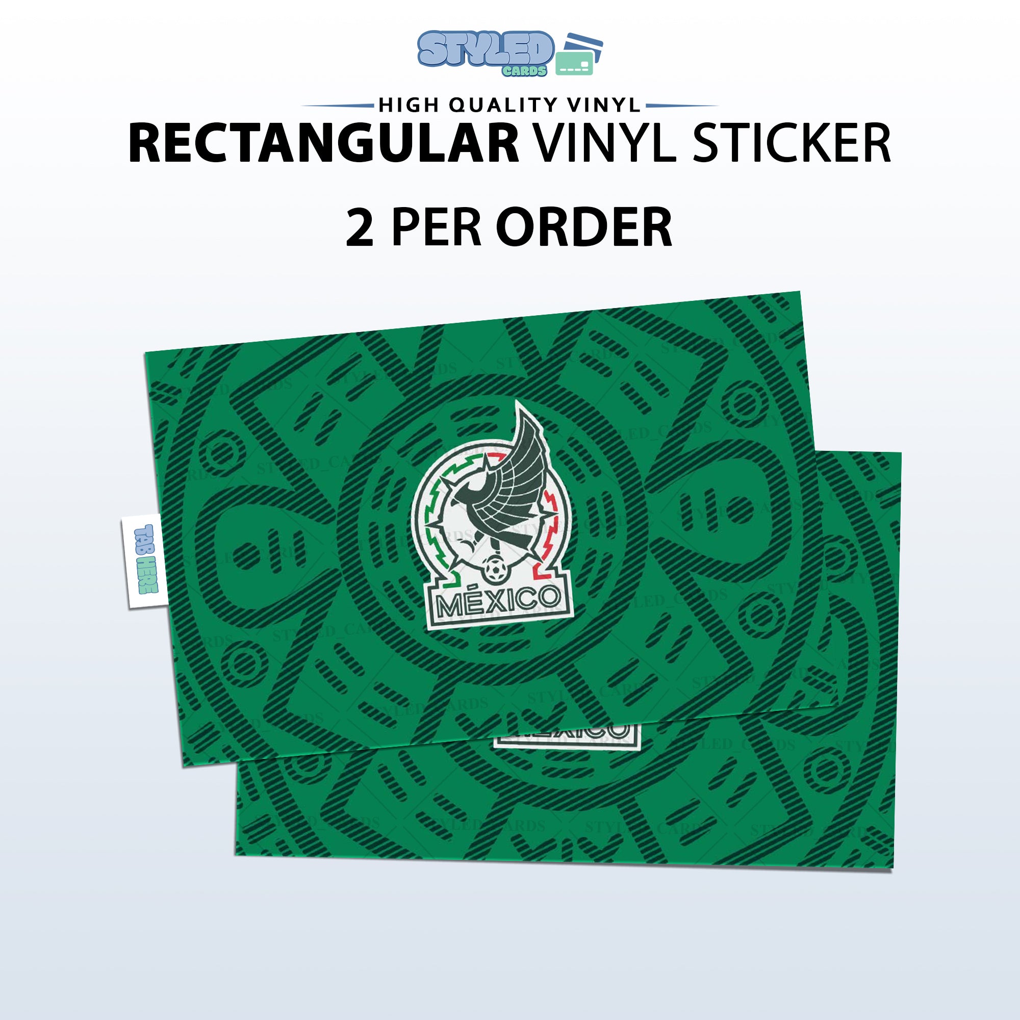 Soccer Card Vinyl Sticker Set (2 Pack) | Premium Rectangular Vinyl Decals