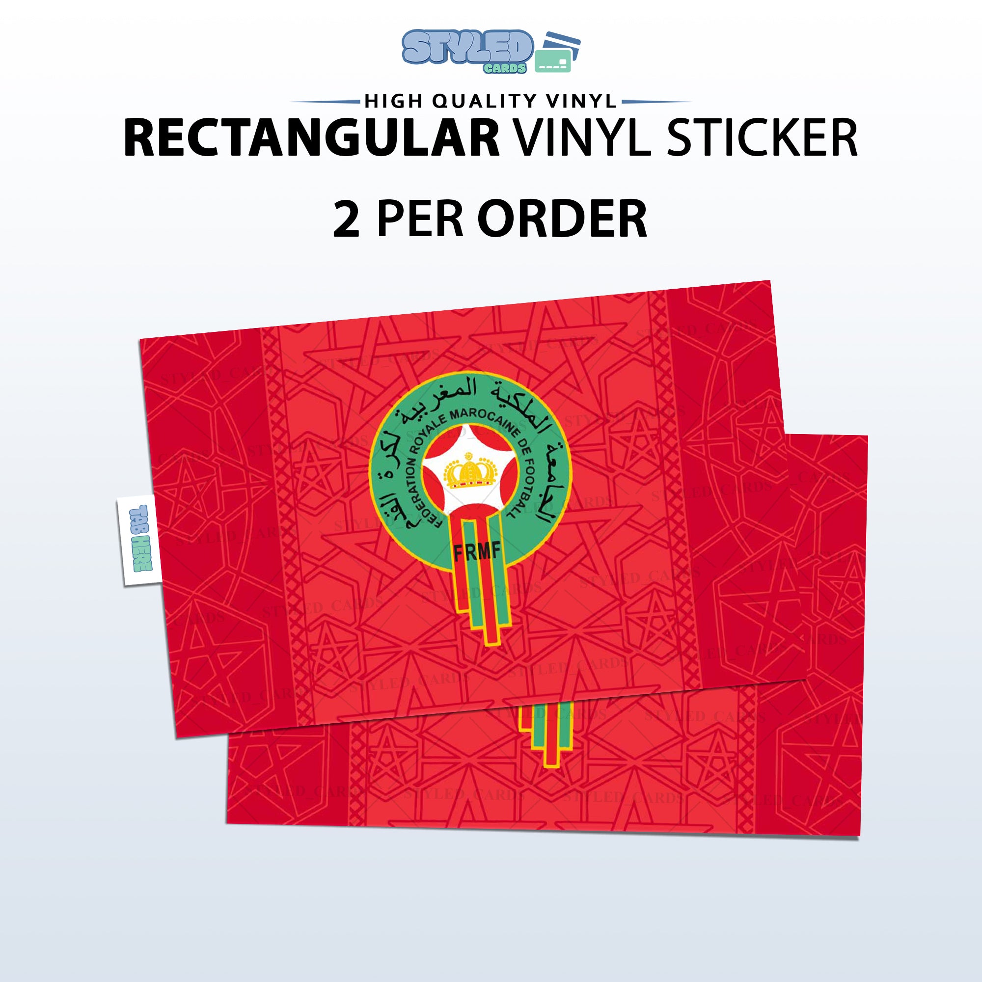 Soccer Card Vinyl Sticker Set (2 Pack) | Premium Rectangular Vinyl Decals - Styledcards