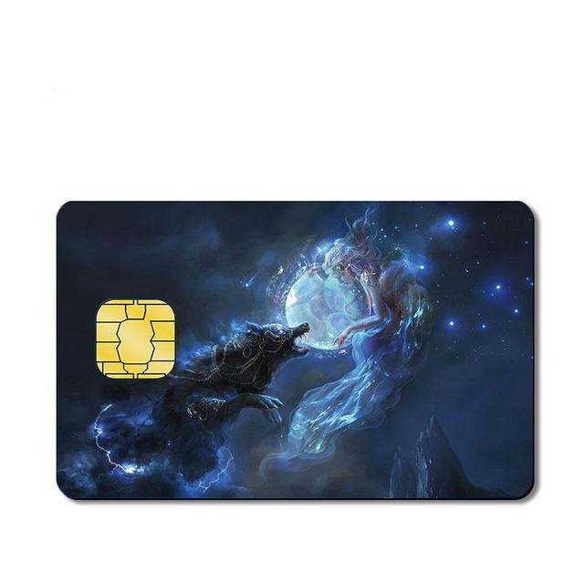 Wolf & Fantasy Girl - custom debit card skins