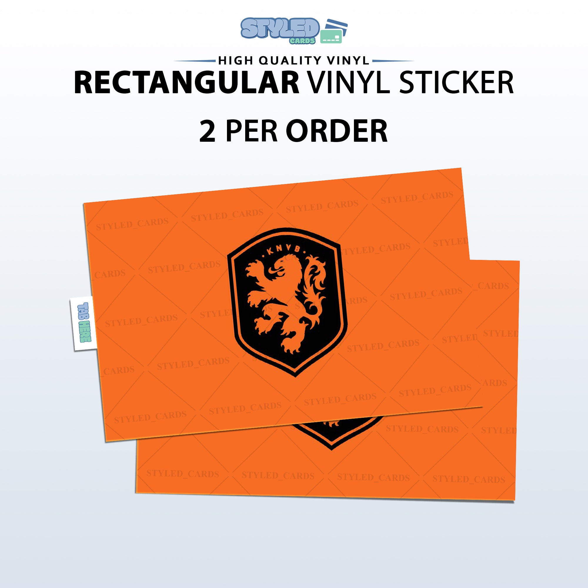 Soccer Card Vinyl Sticker Set (2 Pack) | Premium Rectangular Vinyl Decals - Styledcards