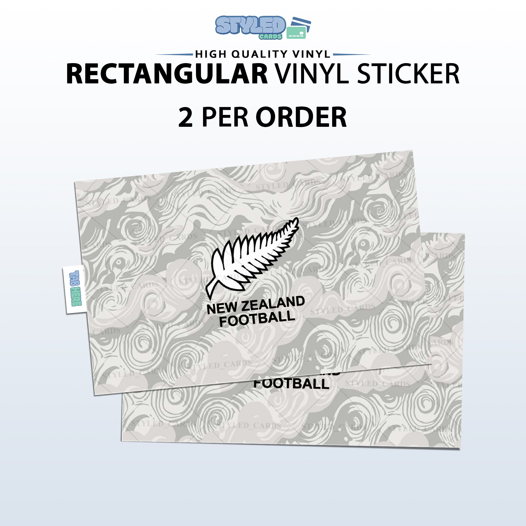 Soccer Card Vinyl Sticker Set (2 Pack) | Premium Rectangular Vinyl Decals - Styledcards