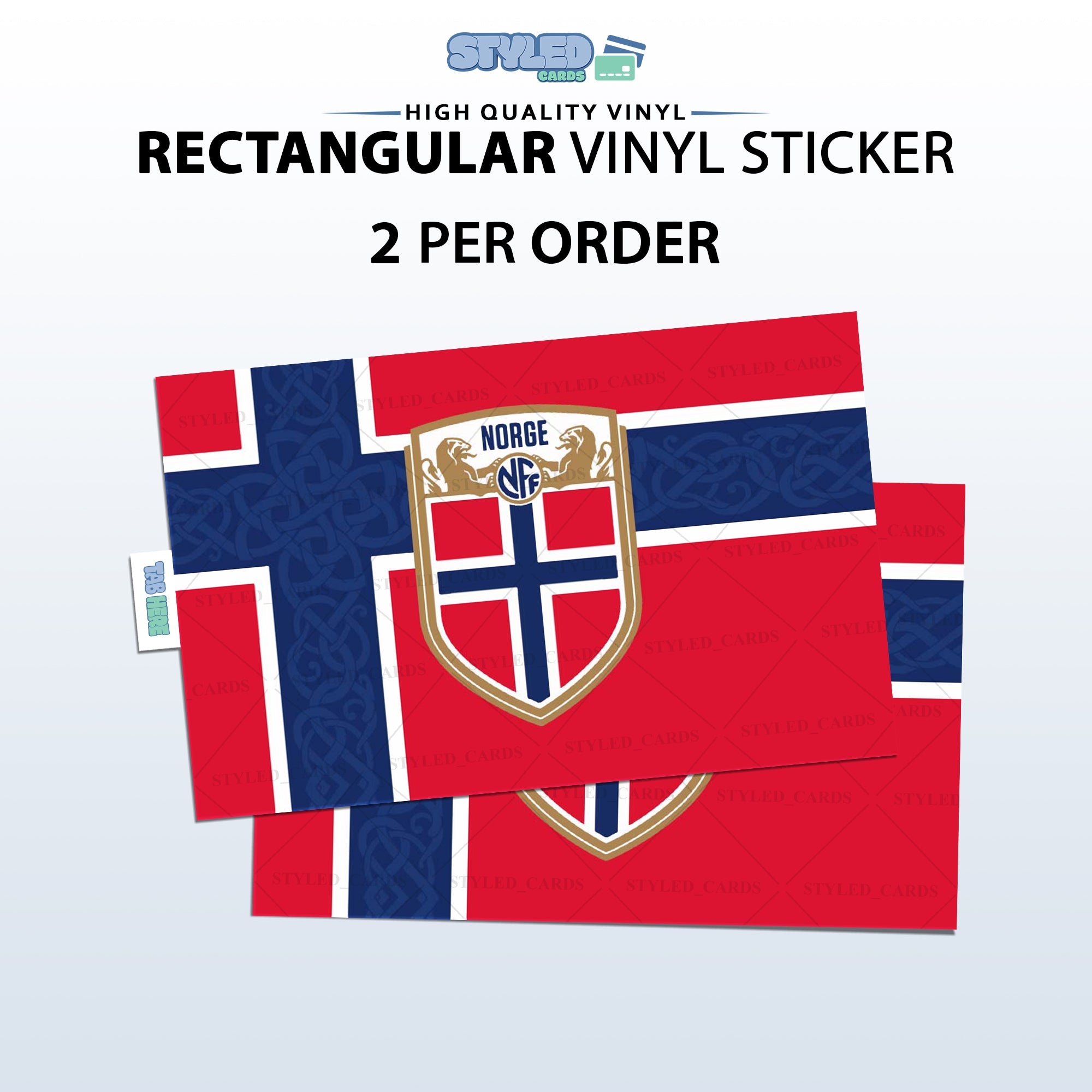 Soccer Card Vinyl Sticker Set (2 Pack) | Premium Rectangular Vinyl Decals - Styledcards