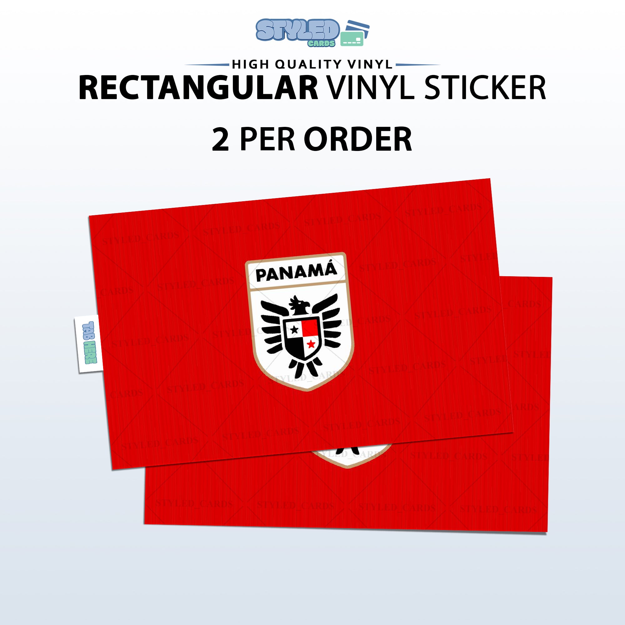 Soccer Card Vinyl Sticker Set (2 Pack) | Premium Rectangular Vinyl Decals - Styledcards
