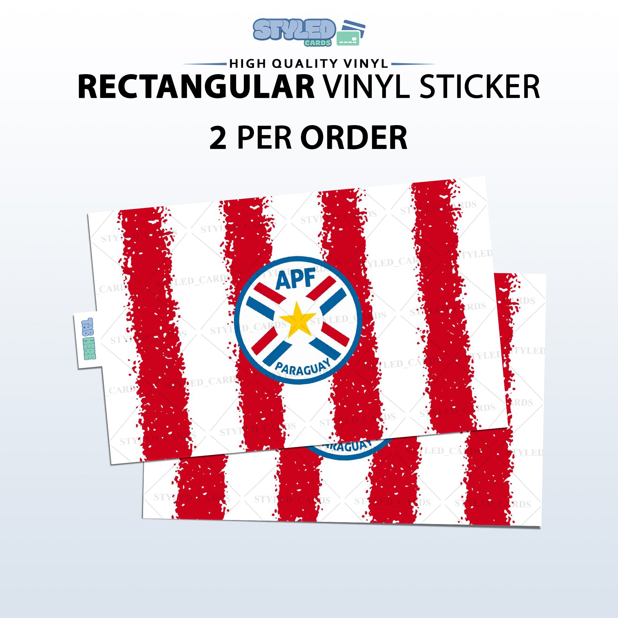 Soccer Card Vinyl Sticker Set (2 Pack) | Premium Rectangular Vinyl Decals - Styledcards