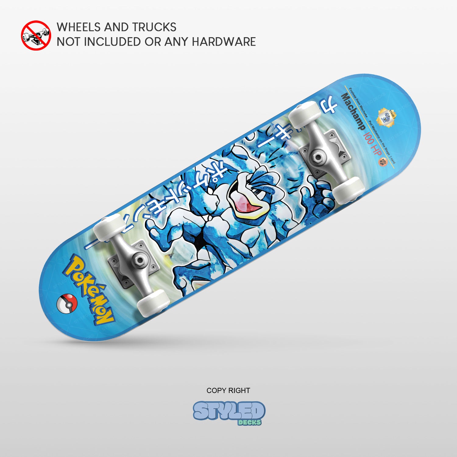 Embossed holographic pokemon skateboards - Styledcards