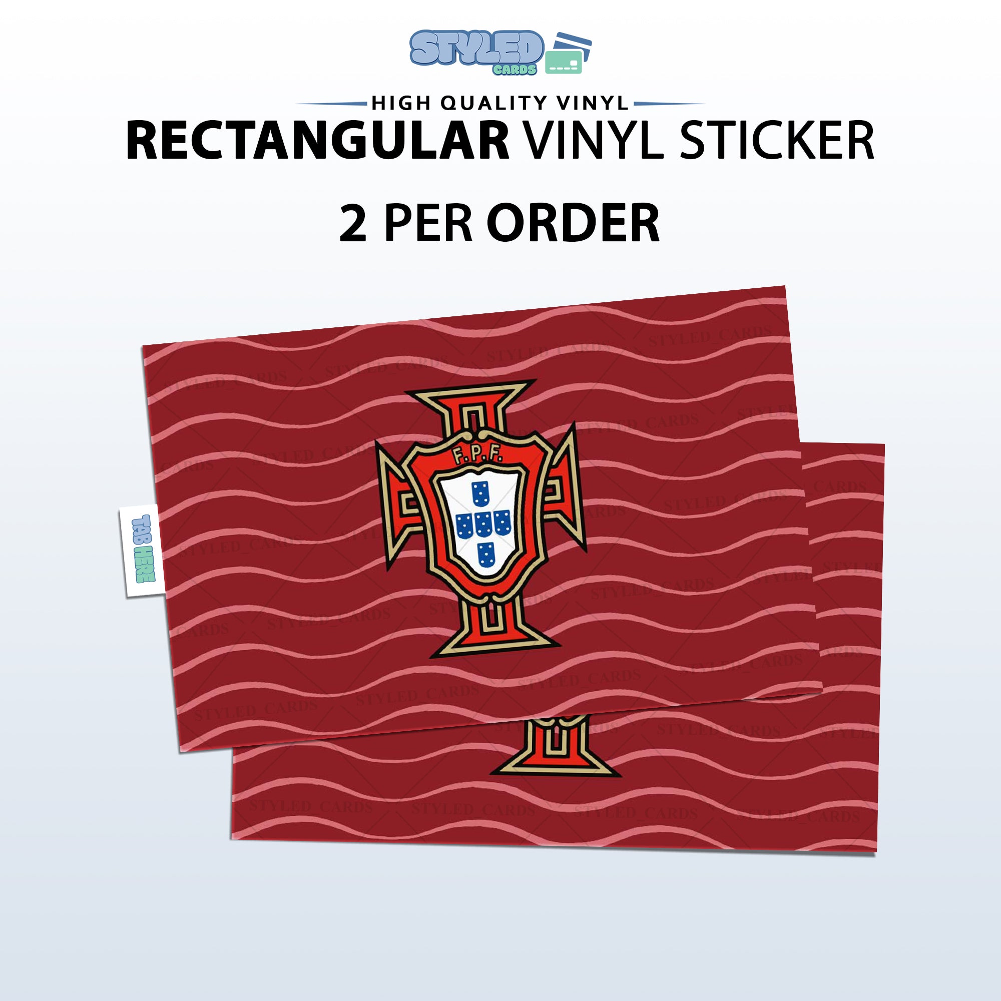 Soccer Card Vinyl Sticker Set (2 Pack) | Premium Rectangular Vinyl Decals