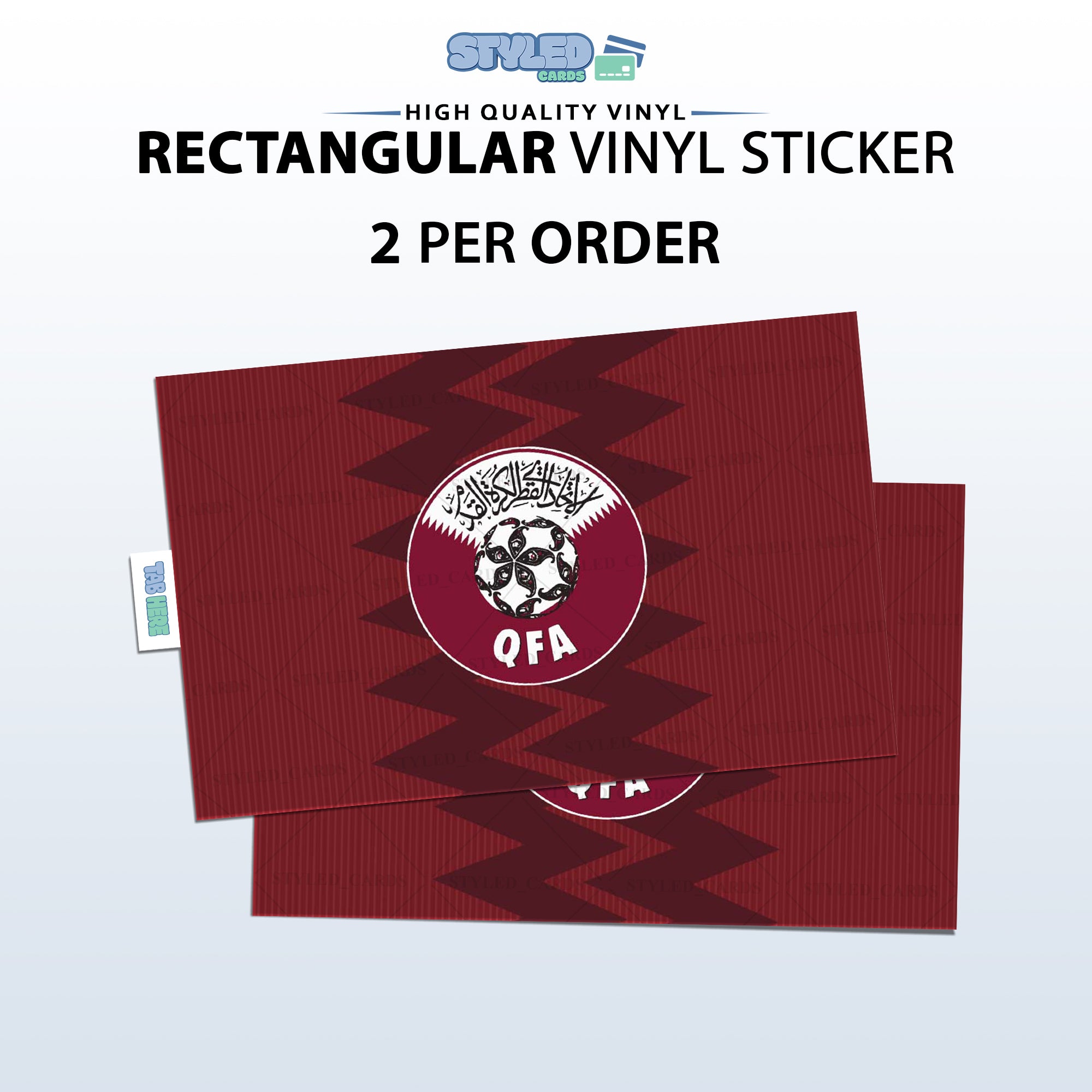 Soccer Card Vinyl Sticker Set (2 Pack) | Premium Rectangular Vinyl Decals - Styledcards
