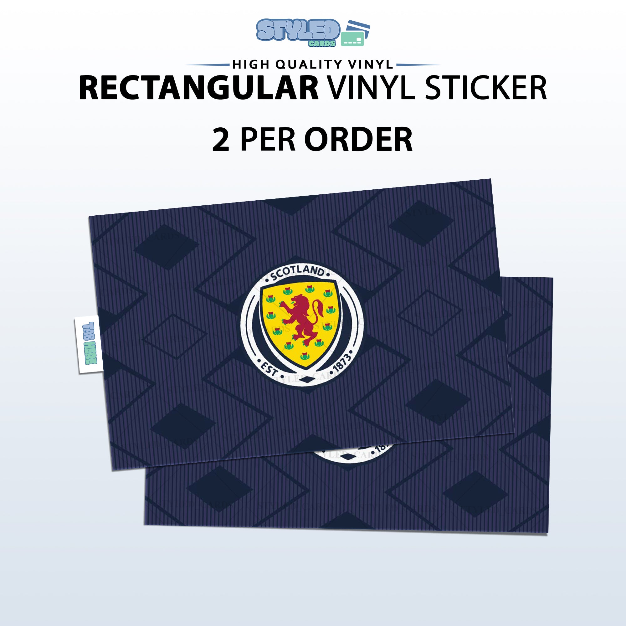 Soccer Card Vinyl Sticker Set (2 Pack) | Premium Rectangular Vinyl Decals - Styledcards