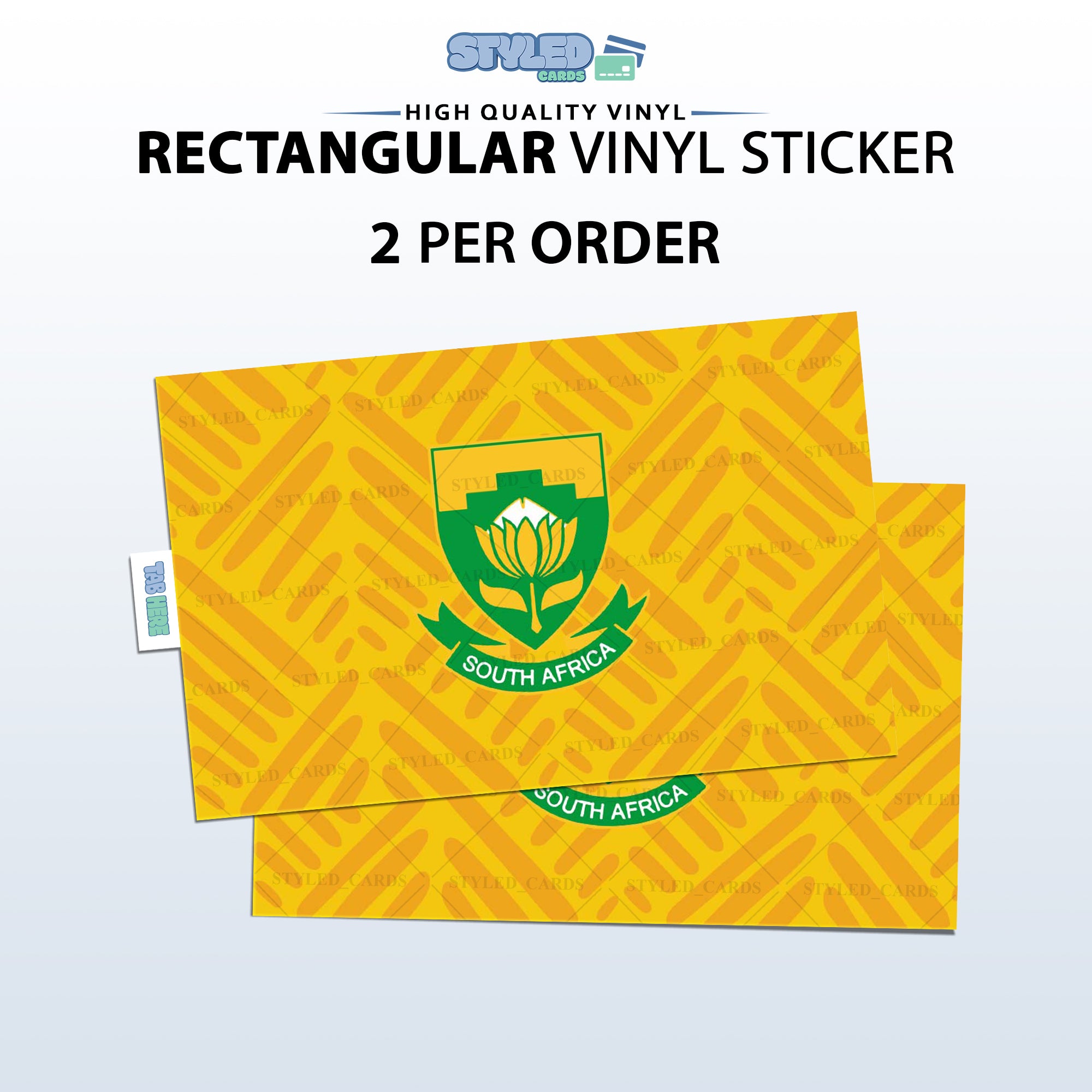 Soccer Card Vinyl Sticker Set (2 Pack) | Premium Rectangular Vinyl Decals - Styledcards