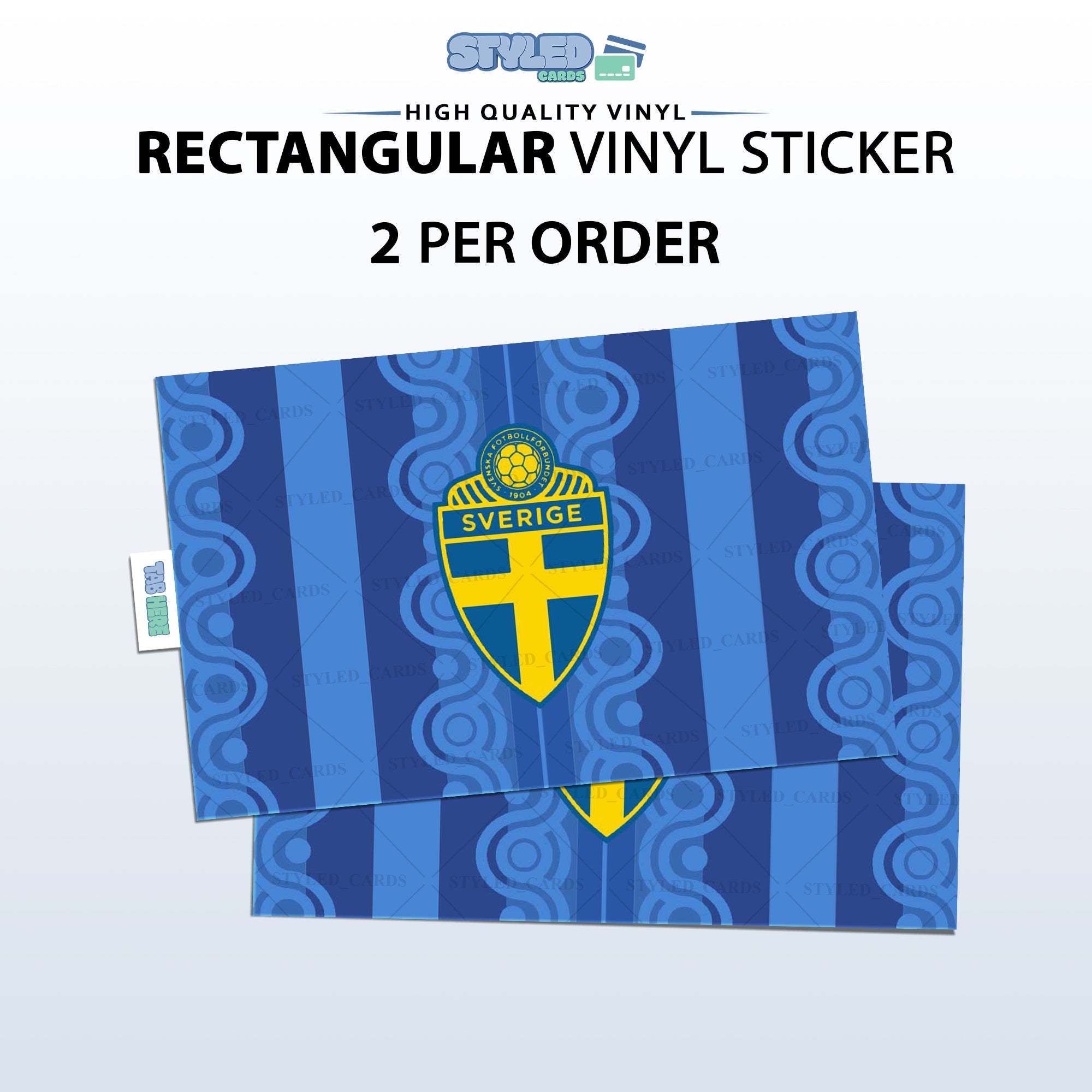 Soccer Card Vinyl Sticker Set (2 Pack) | Premium Rectangular Vinyl Decals - Styledcards