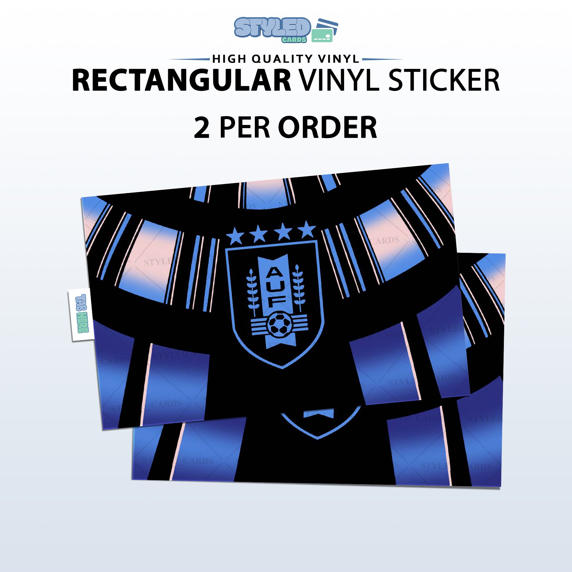 Soccer Card Vinyl Sticker Set (2 Pack) | Premium Rectangular Vinyl Decals - Styledcards